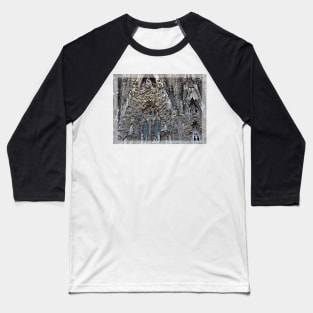 La Sagrada Familia breath-taking exterior: detailed architecture photography Baseball T-Shirt